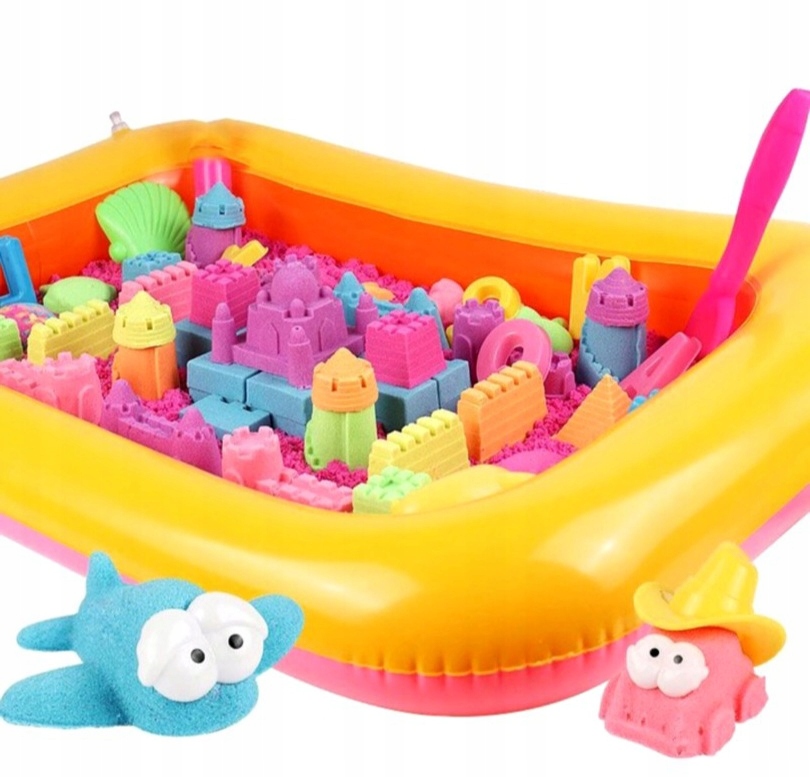 

Zestaw Piasek Kinetyczny 3KG Basen Foremki ***