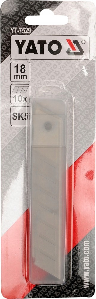 Ostrza Zapasowe Łamane Do Nożyka Yato 18mm 10Sztuk