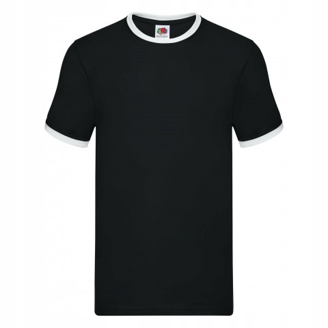 

Koszulka męska Ringer FruitLoom Czarny/Biały S