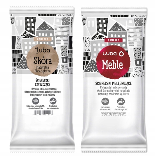 ZESTAW CHUSTECZEK DO PIELĘGNACJI SKÓRY i MEBLI
