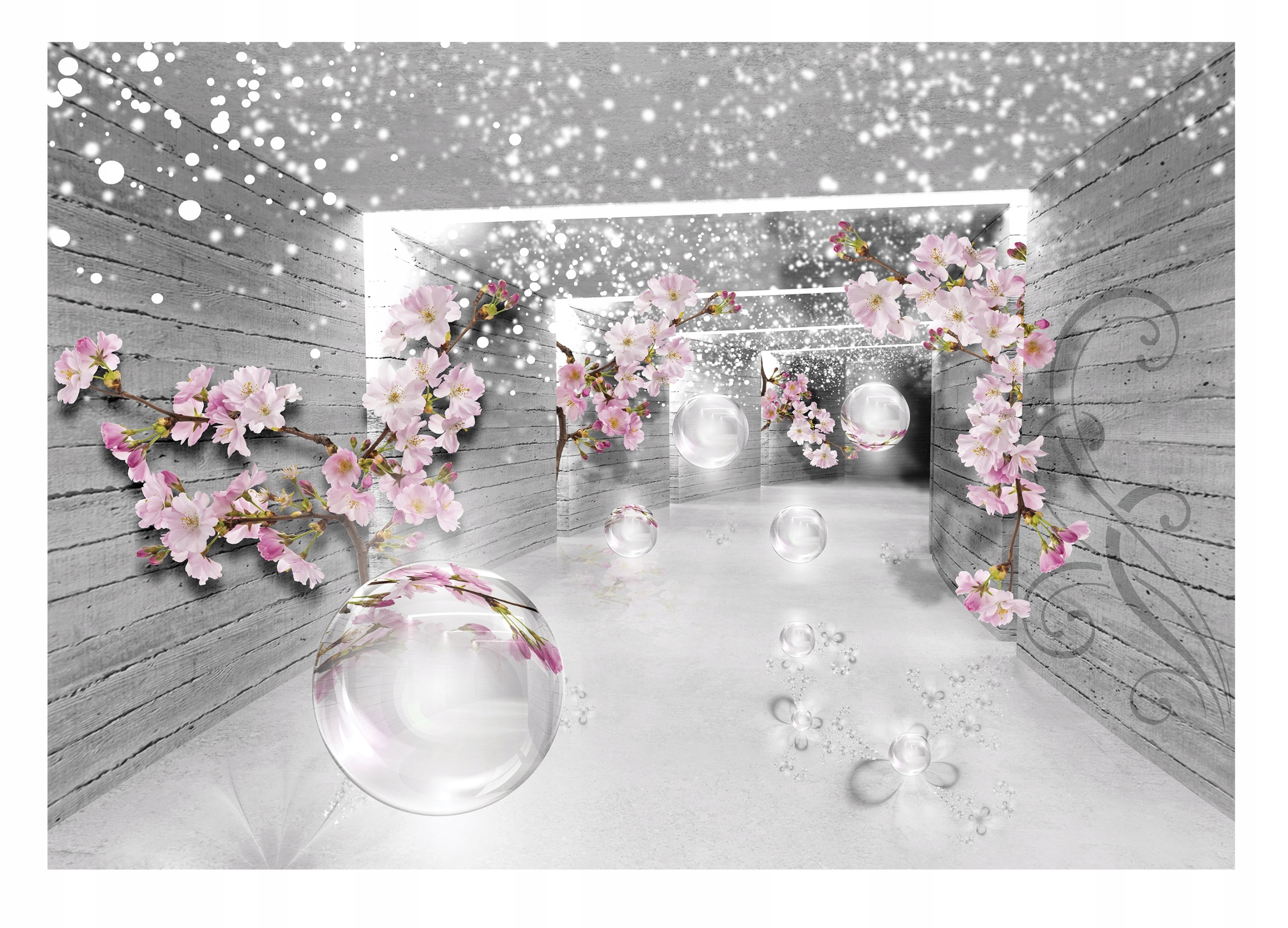 Fototapeta Abstrakcia 3D Ilúzia Kvety 368x254