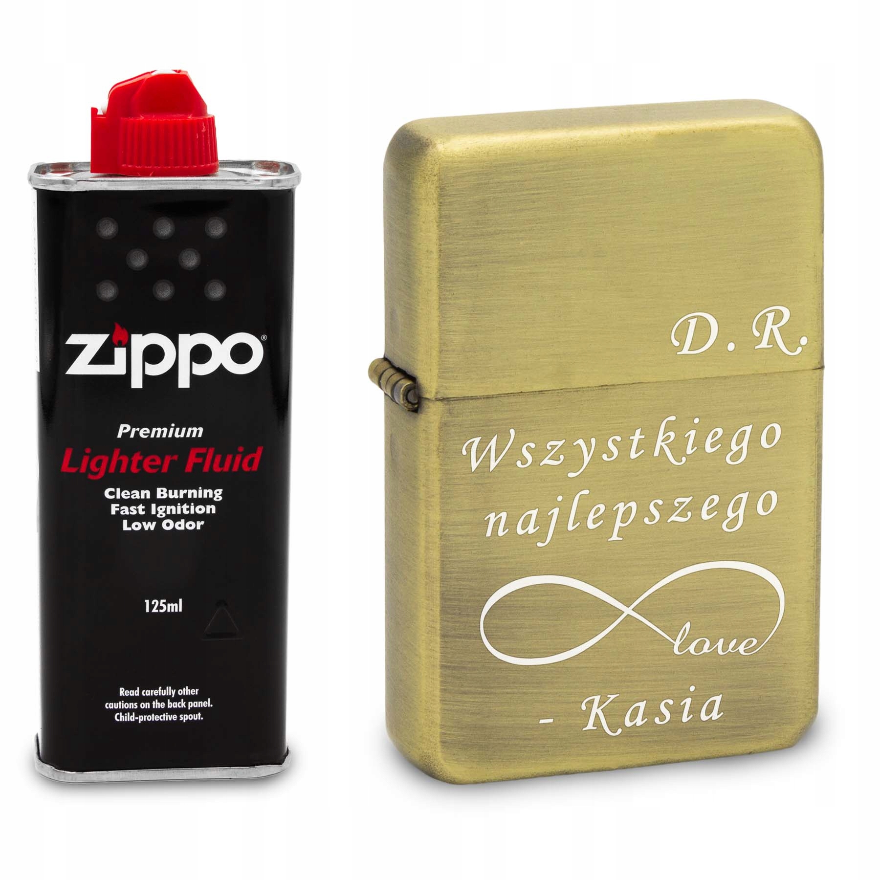 

Zapalniczka Benzynowa złota z Grawerem Zippo