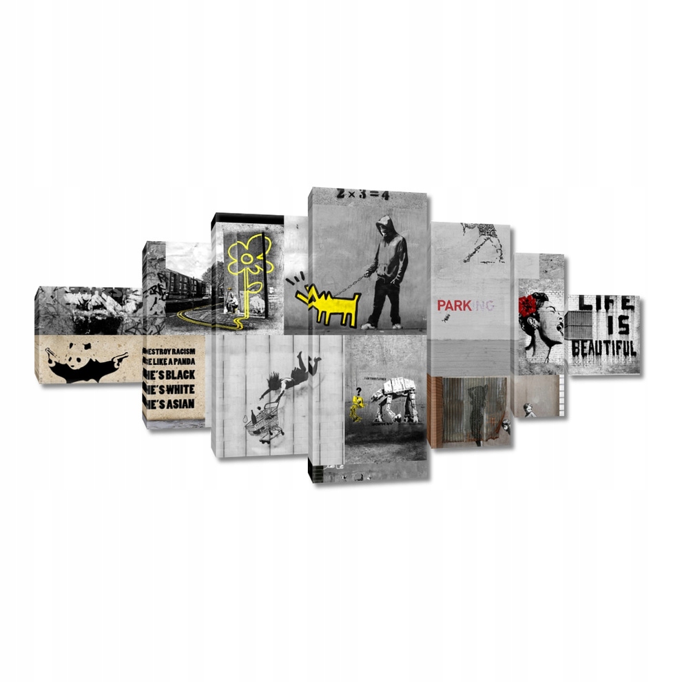 

Obraz 200x100 Mix Kolaż Collage Banksy