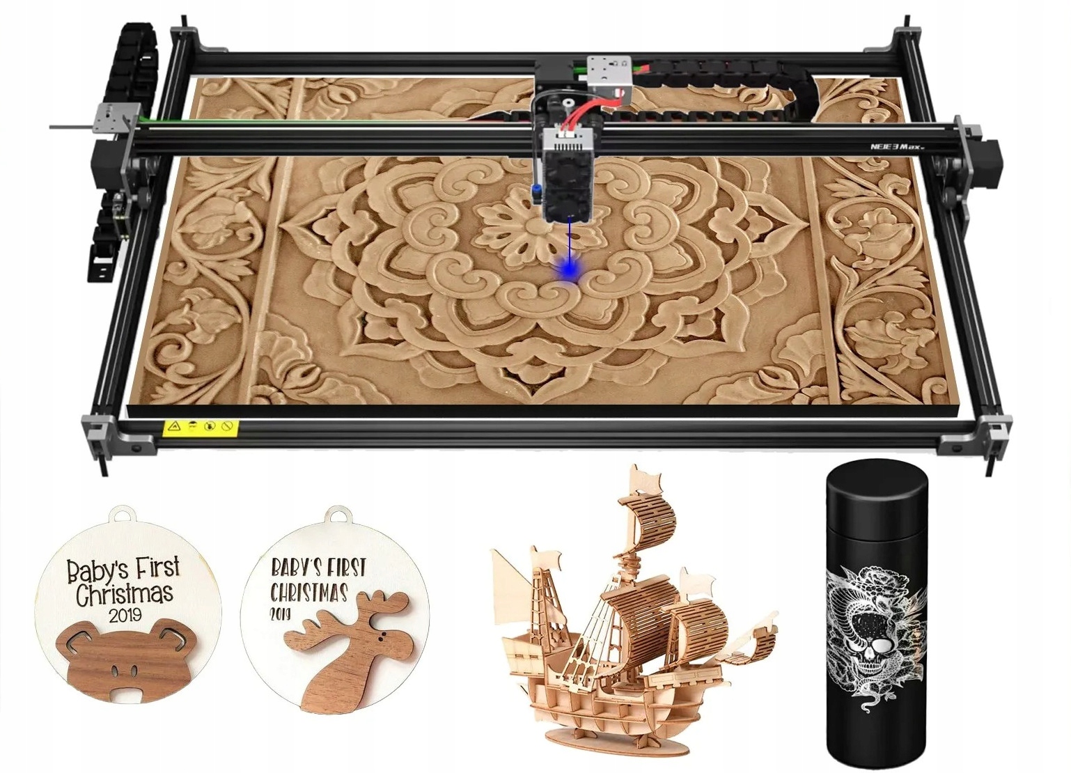 Cnc Laserový Gravírovací Plotr Neje Max 3 V2/5C E80 79x47 cm