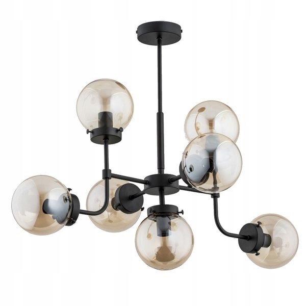 Fikuśny industriální lustr Transformers Černý s připojitelnými bublinami do obývacího pokoje