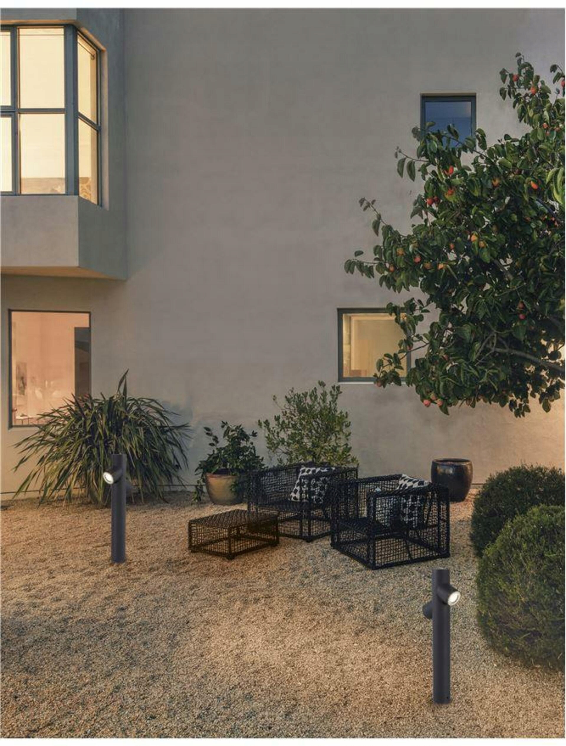 Nova Luce vonkajšie stĺpové svietidlo Ramo tmavo šedý hliník sklenený difúz