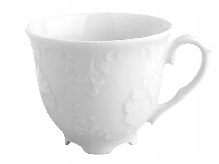 

0001 Filiżanka 017 Biała Rococo Pfp Ćmielów