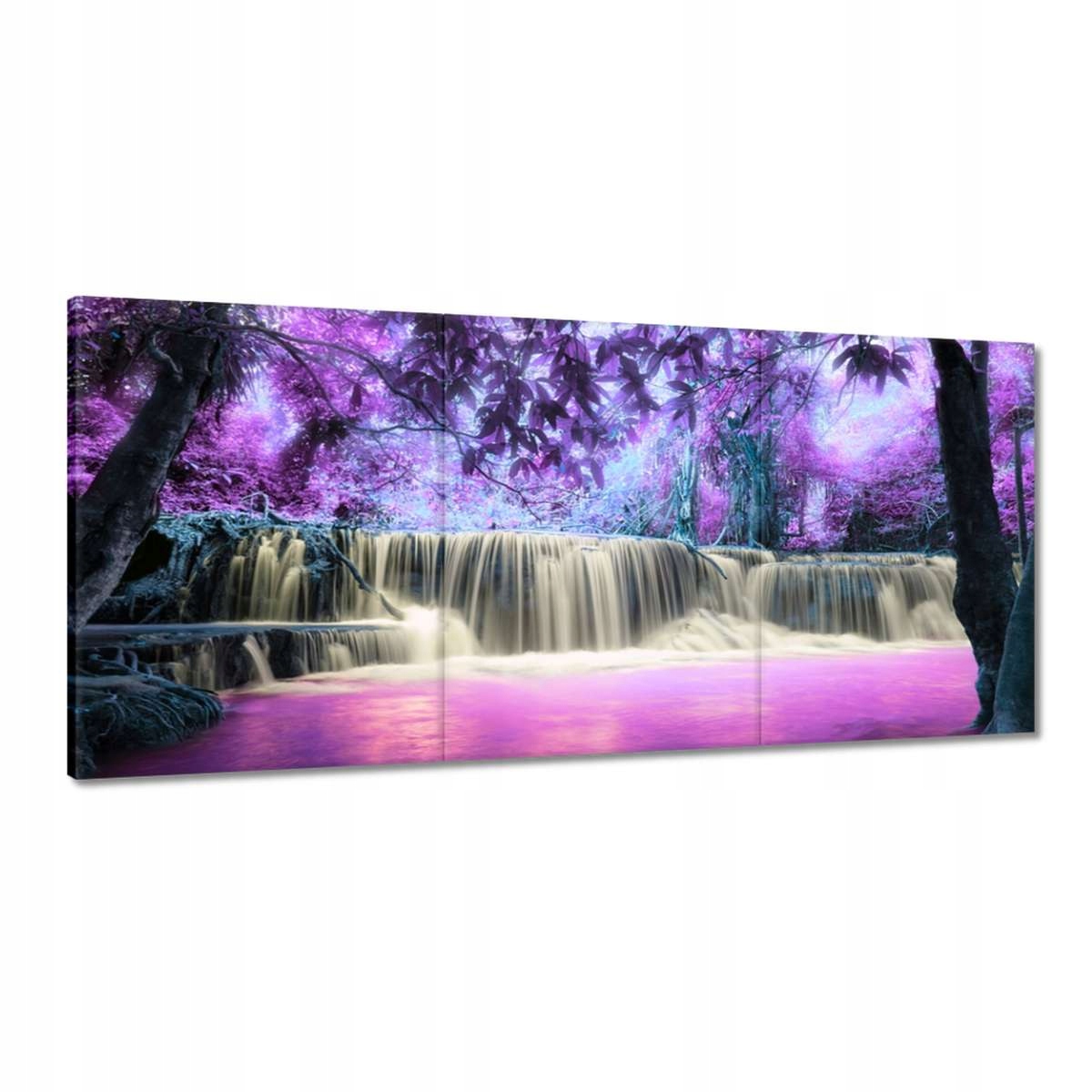 Obrazy 210x100 Fialový vodopád