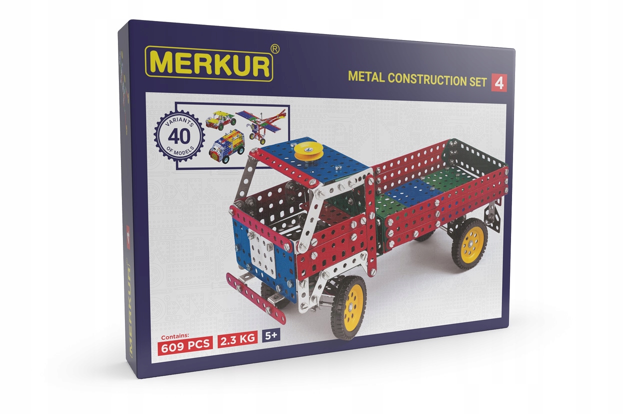 Merkur 4 zestawy, 609 elementów, 40 modeli