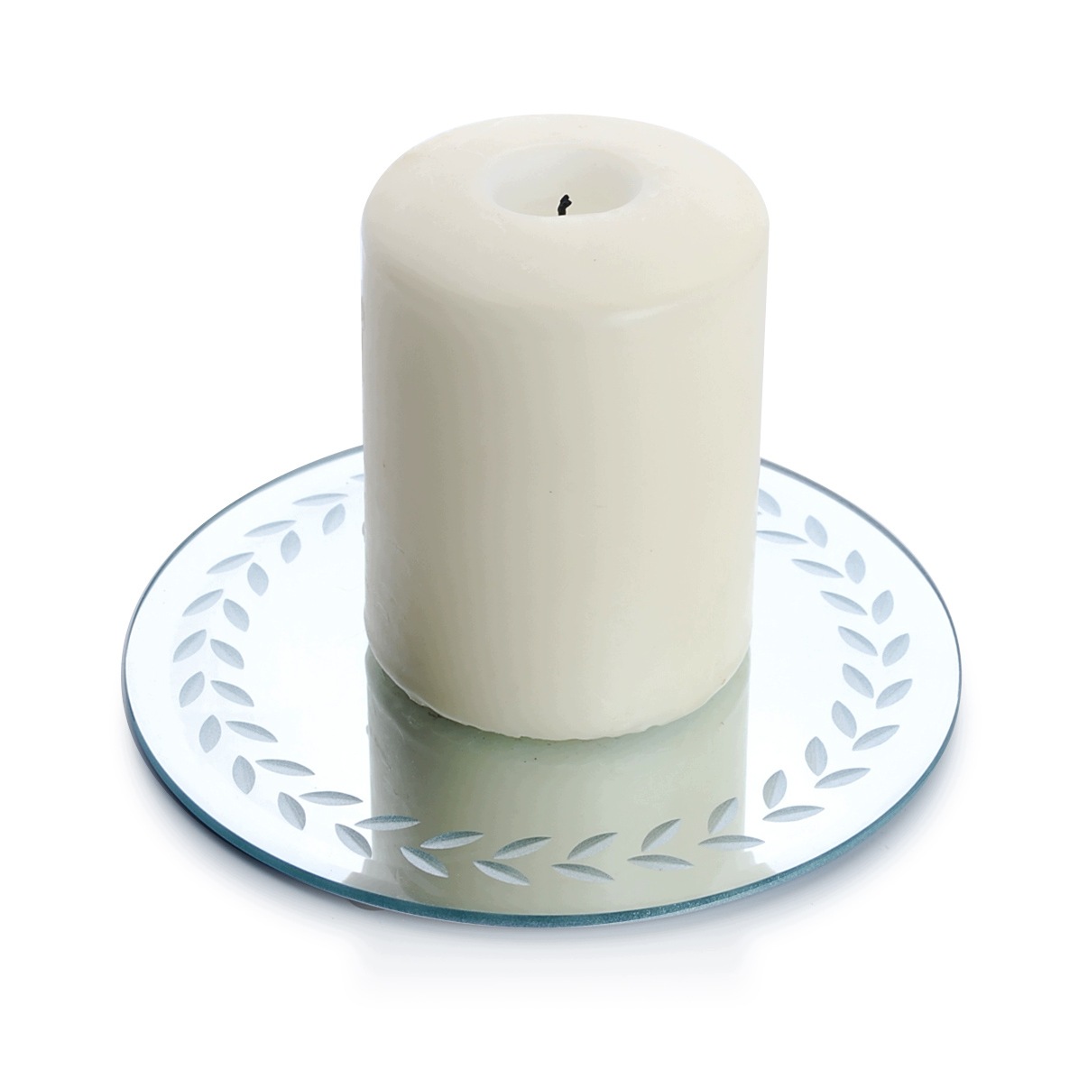podstawka szklana 6szt. lusterko fi-15cm — 2