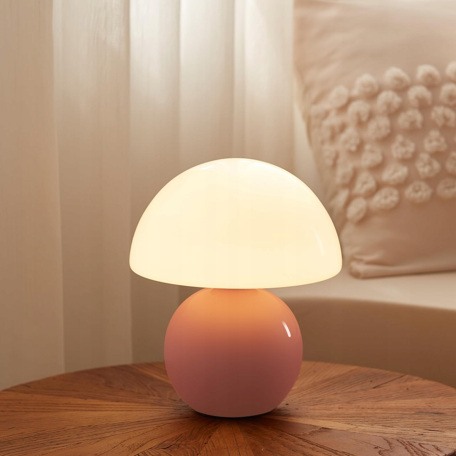 Lampka nocna Dawnwake różowa w kształcie grzyba mushroom