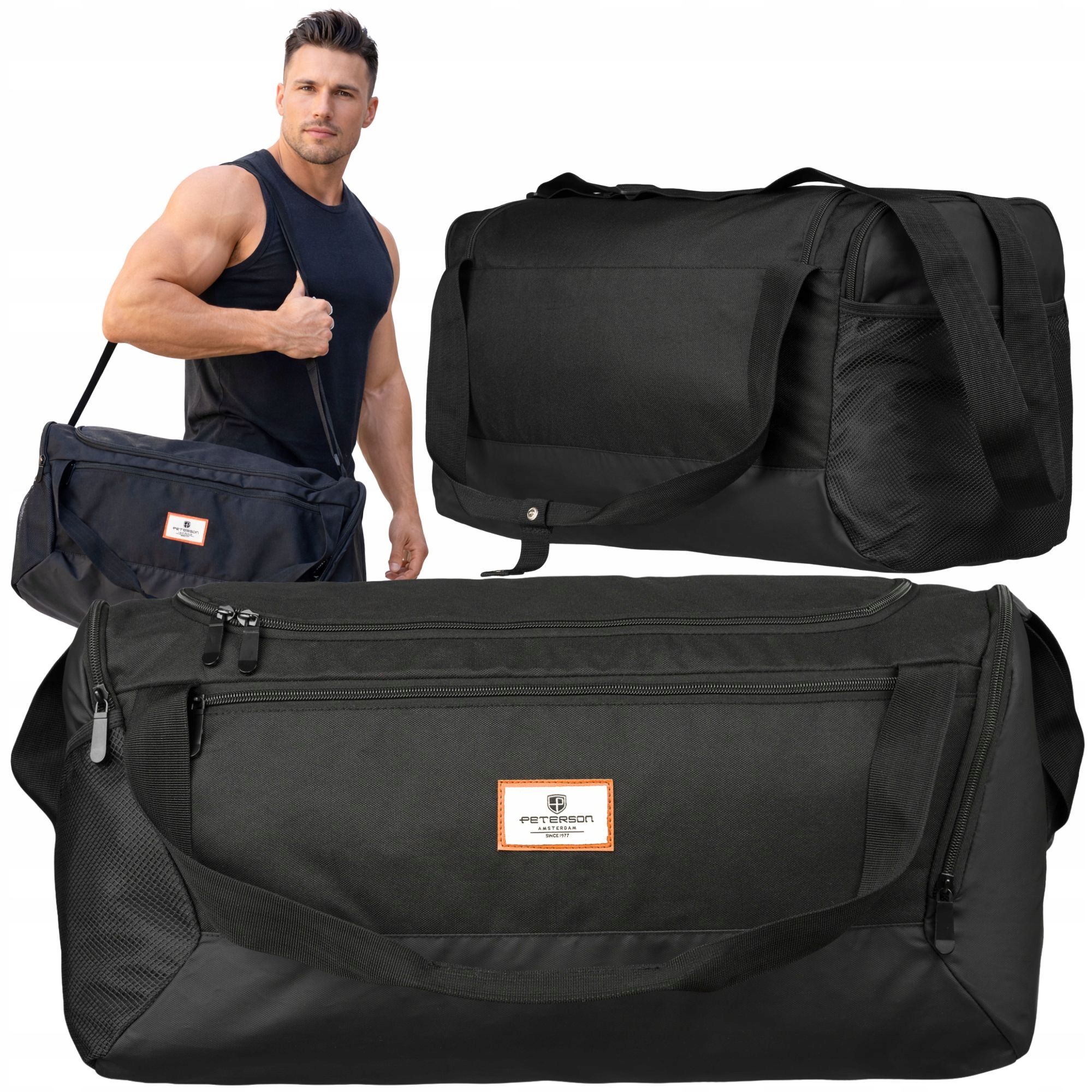 Peterson duża pojemna torba na ramię podróżna