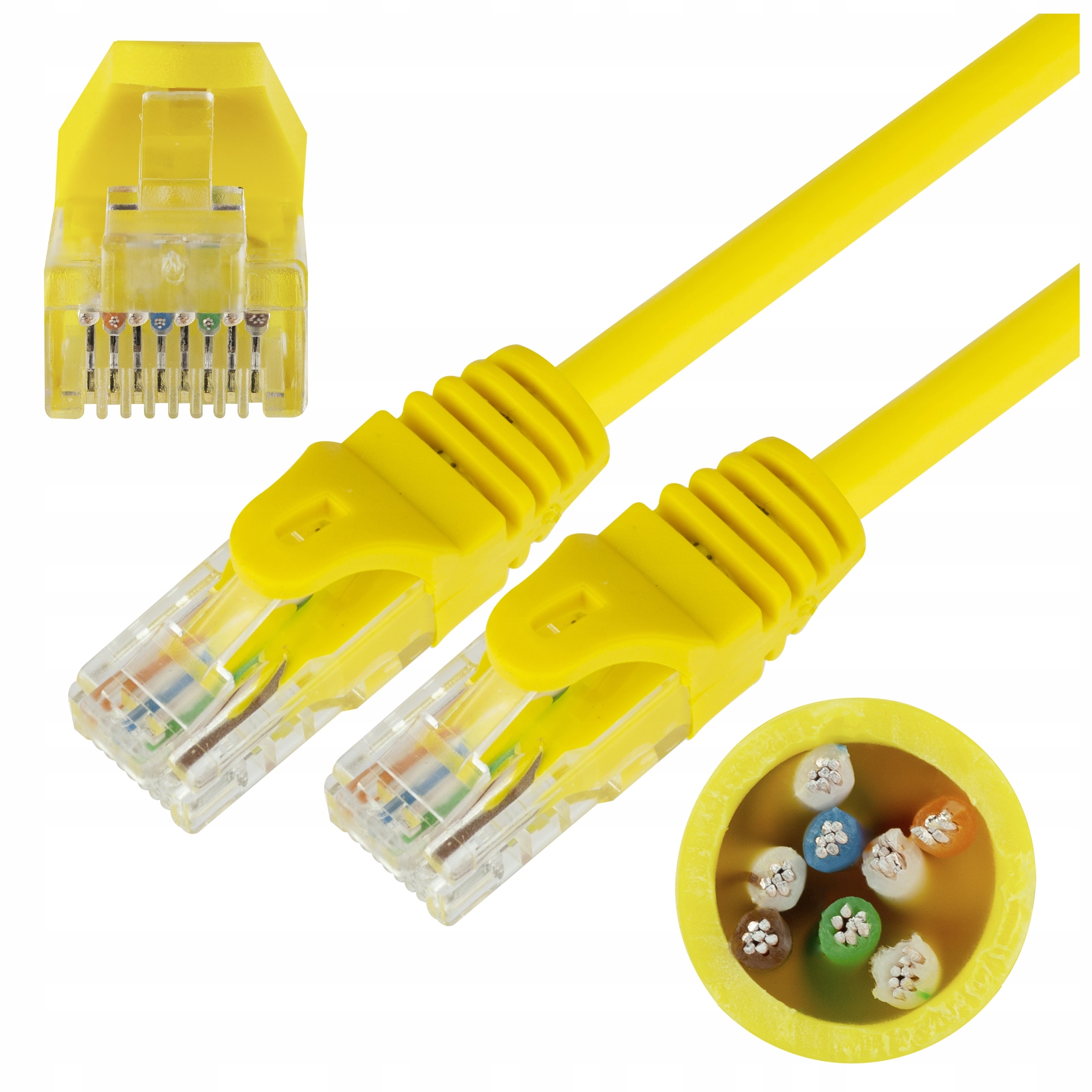 NEKU Kabel Patchcord UTP 5E sieciowy żółty 2m