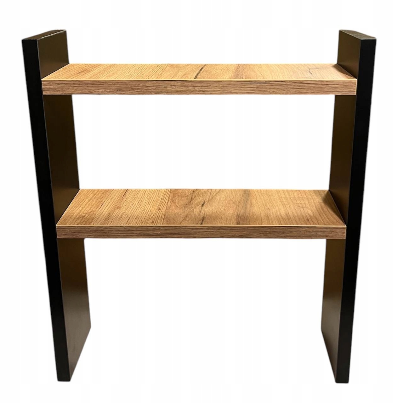 SZAFKA REGAŁ PÓŁKA NA BLAT STOJĄCA 45x35x11 Czarny+Dąb Liczba poziomów 3