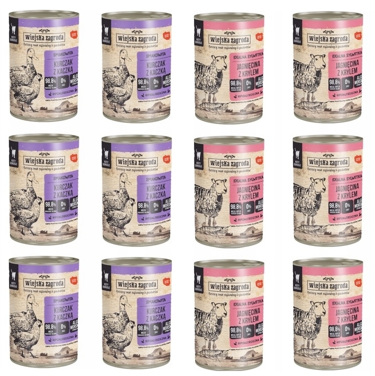 Wiejska Zagroda dla Kota Mix smaków 12x 400g