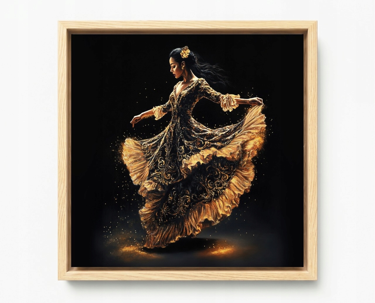 Obraz Rám Americká Krabička Žena Tanečnice Flamenco Vášeň Španělsko 60x60