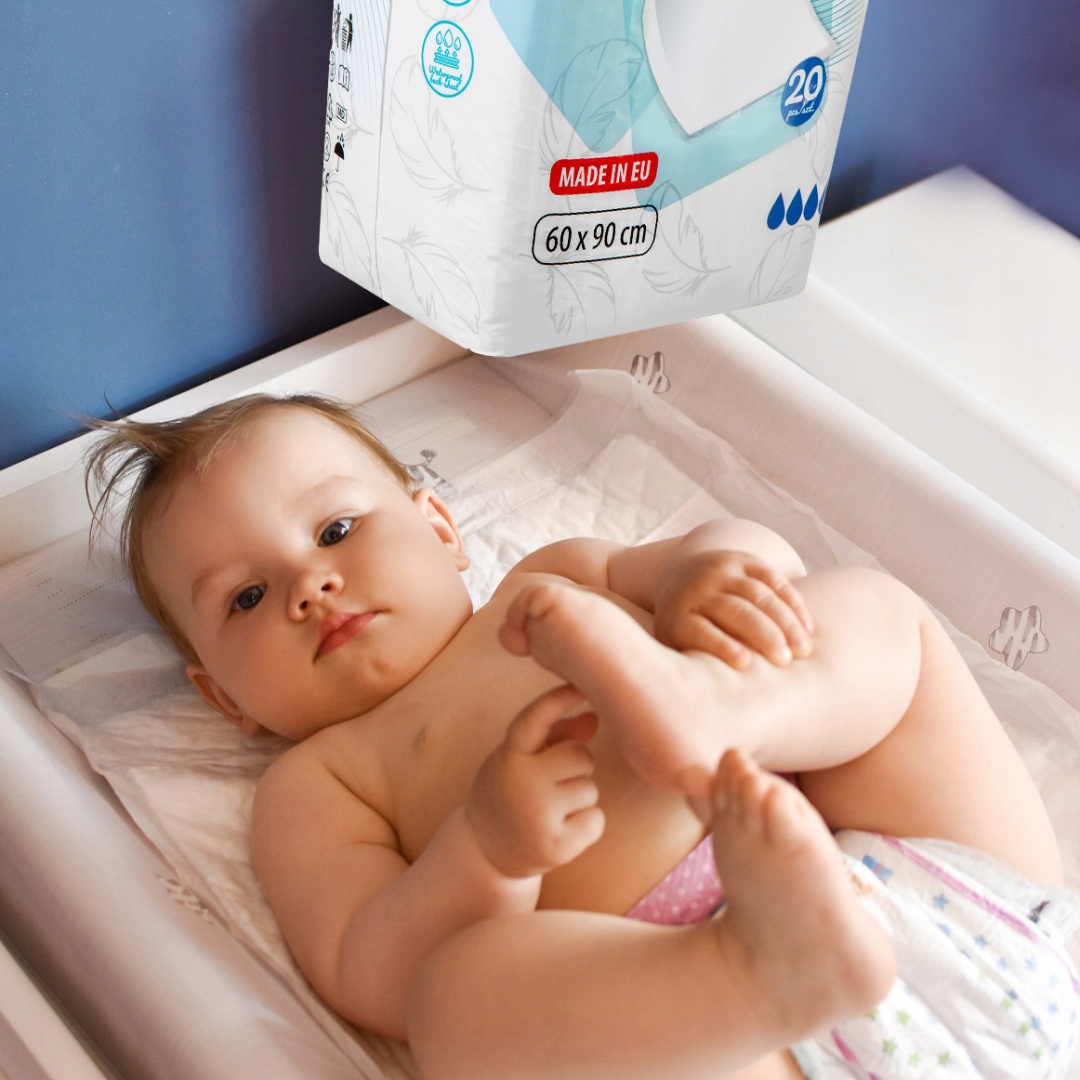 Podkłady do przewijania Akuku jednorazowe sensitive 60 x 90 cm 20 szt. Kod producenta A0144