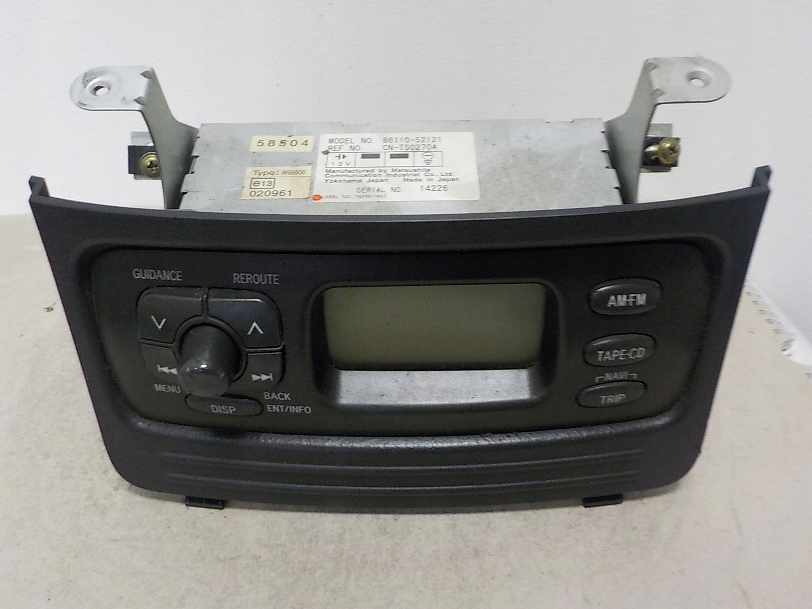 TOYOTA YARIS VERSO display RADIA 86110-52121