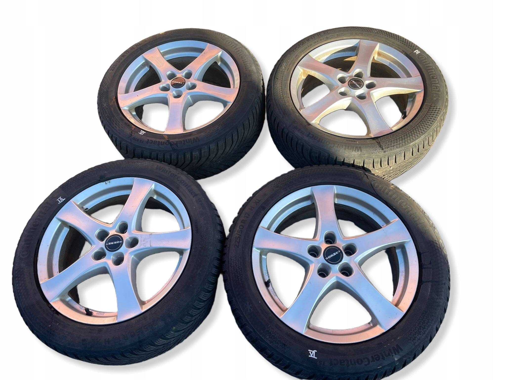 wheels disc discs aluminium tyre CONTINENTAL 225/50R17 ZIMA