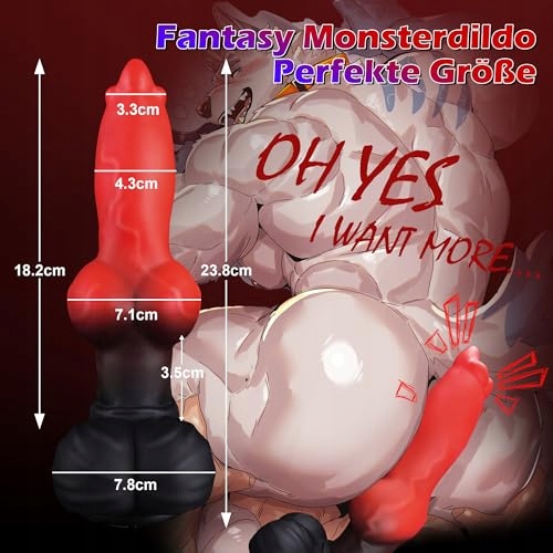 MONSTER DILDO Realistyczny Silikonowy Analplug Z Przyssawką Dla Par — miniatura 2