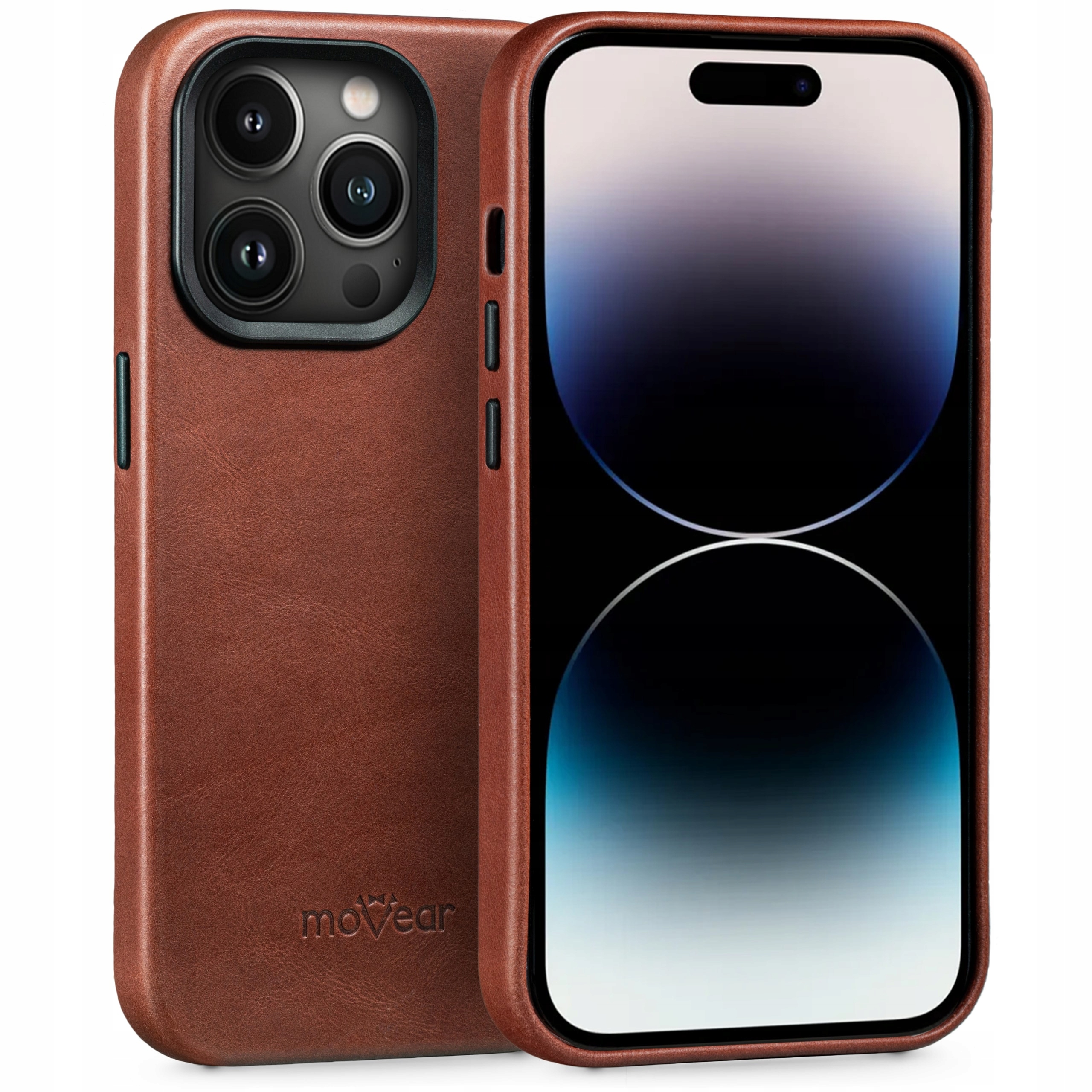 Etui skórzane do iPhone 14 Pro Max Plecki slim case MagSafe premium Movear