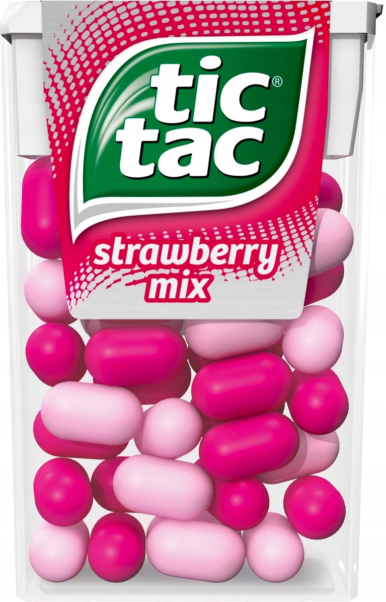 Levně Dražé Bonbóny Tic Tac Strawberry Mix s jahodovou příchutí 24 kusů x 18 g