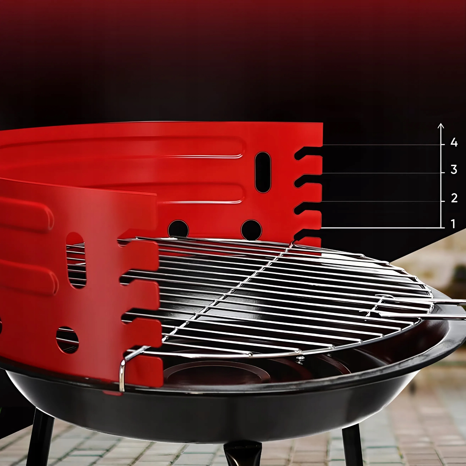 GRILL OGRODOWY WĘGLOWY DO OGRODU TARASU NA WĘGIEL SKŁADANY 35CM + RUSZT Waga 0.03 kg
