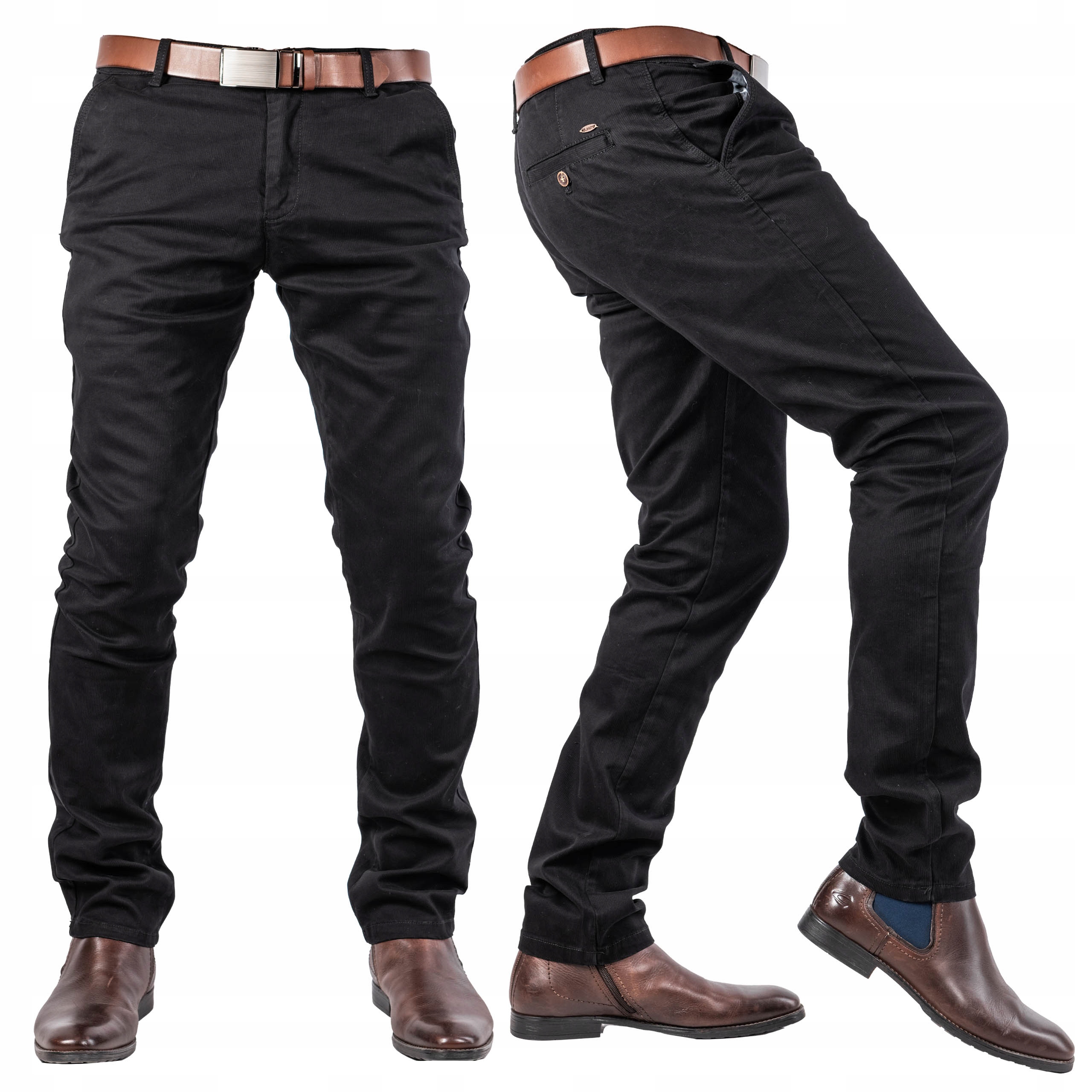 Pánské látkové kalhoty Chinosy černé Viki vel. 36