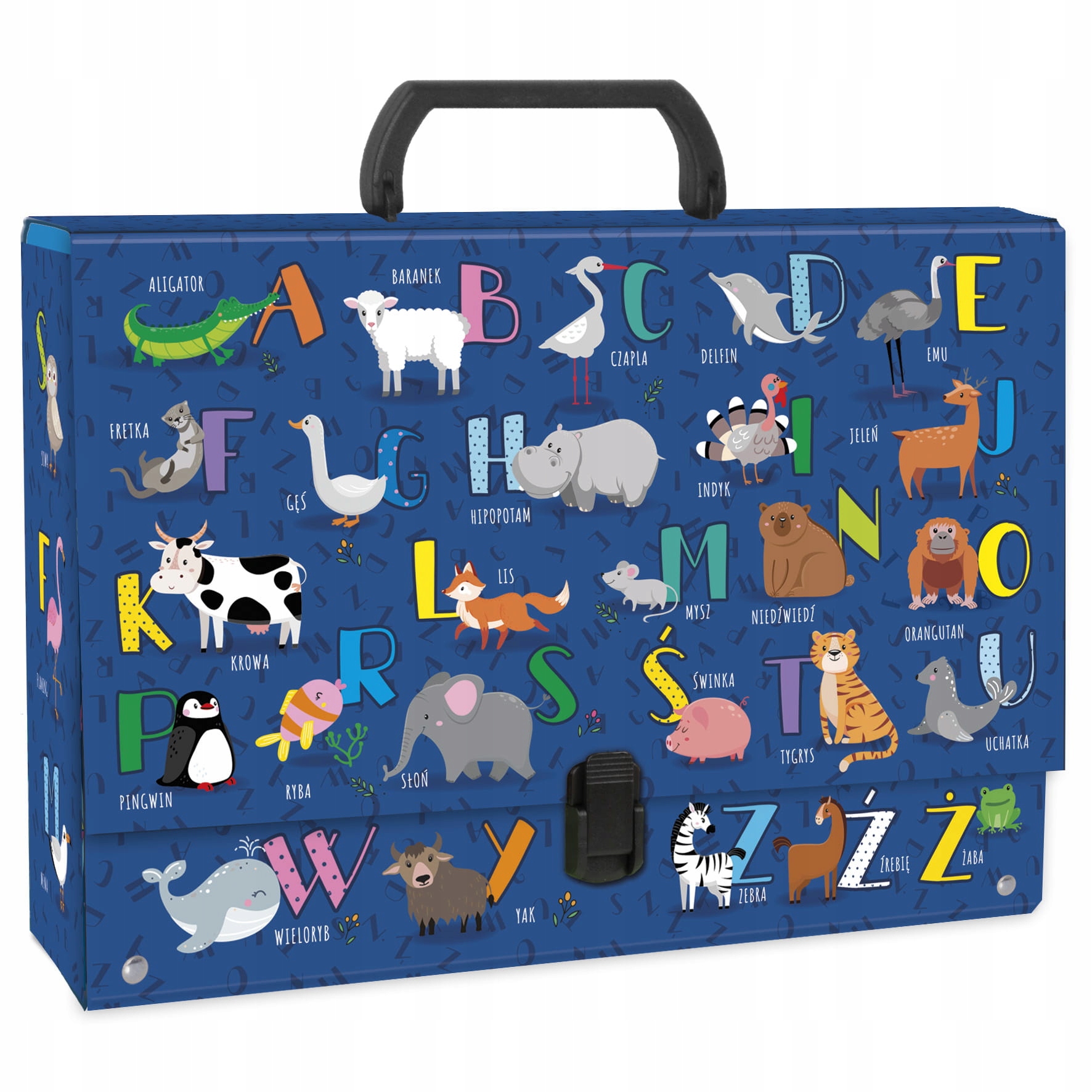 TECZKA SZKOLNA Z RĄCZKĄ GRUBA XL A4 Derform Alfabet