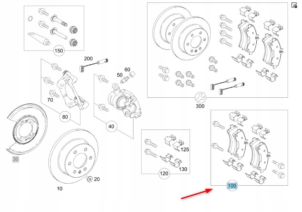 Brzdové Destičky Zadní Mercedes Oe A9064211700