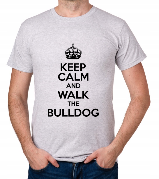 

koszulka Keep Calm And Walk The Bulldog prezent