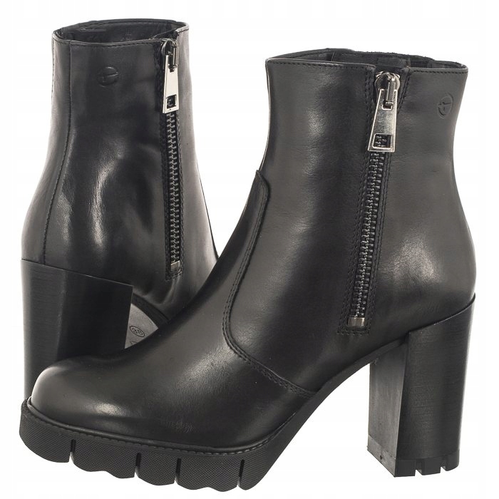 Dámské boty Kotníkové Boty na podpatku Tamaris černé 1-25458-41 černá