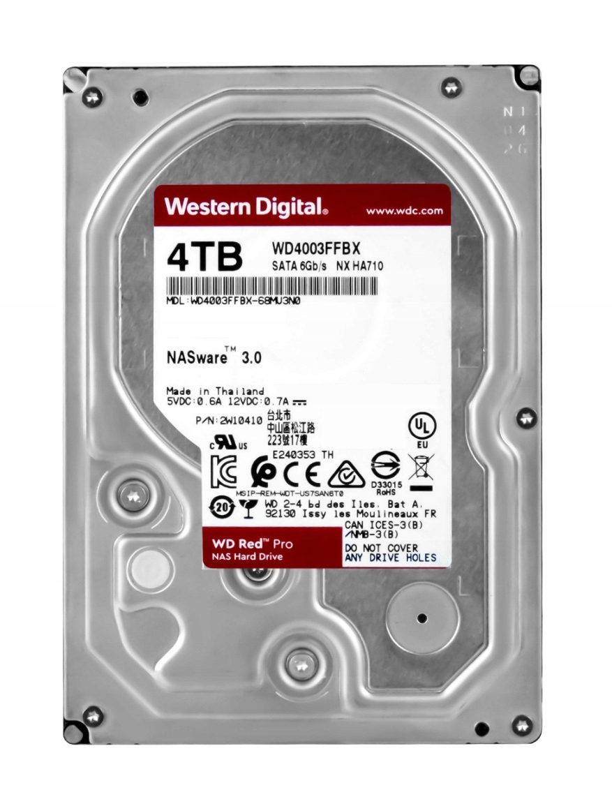 Pevný Disk Wd Red WD4003FFBX 3.5" Sata
