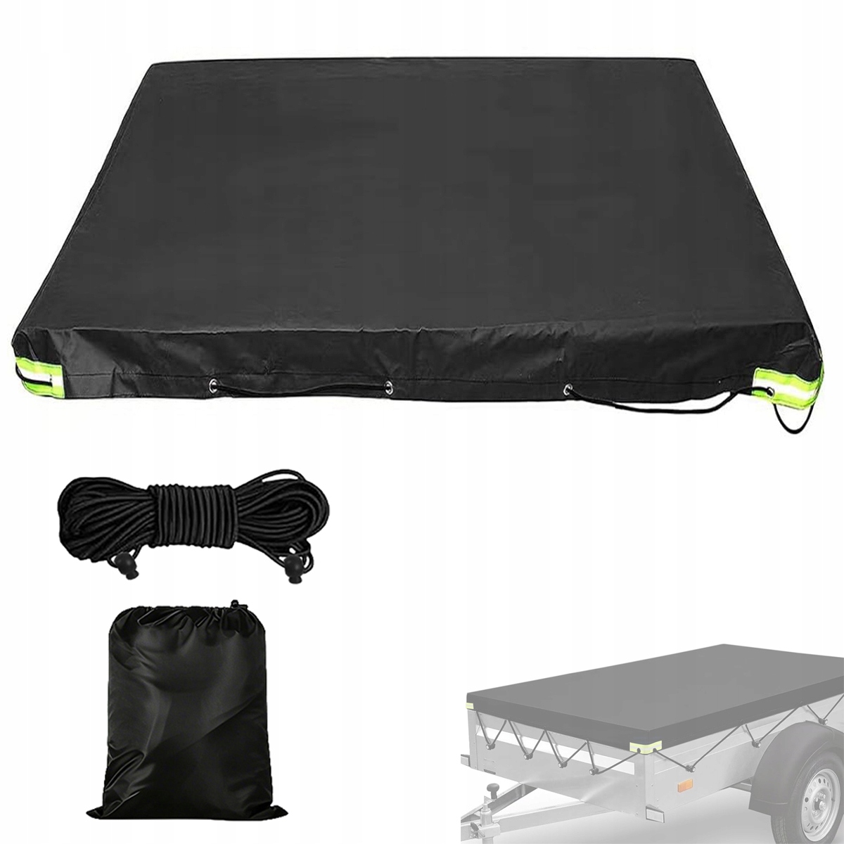 NOWY PLANDEKA PŁASKA POKROWIEC MROZOODPORNA WODOODPORNA UV NA PRZYCZEPĘ