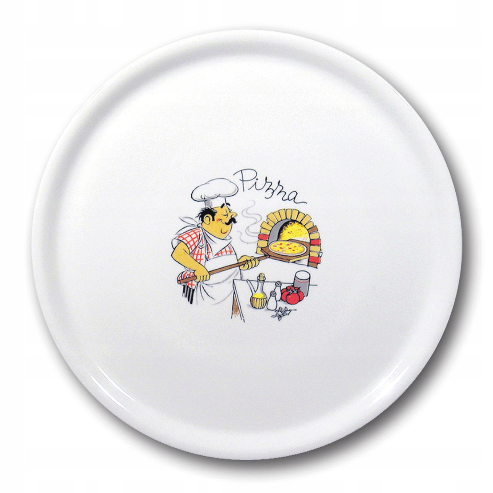 Odolný Porcelánový Talíř Na Pizzu Speciale Dekorovaný 330 MM 6 Ks Hendi
