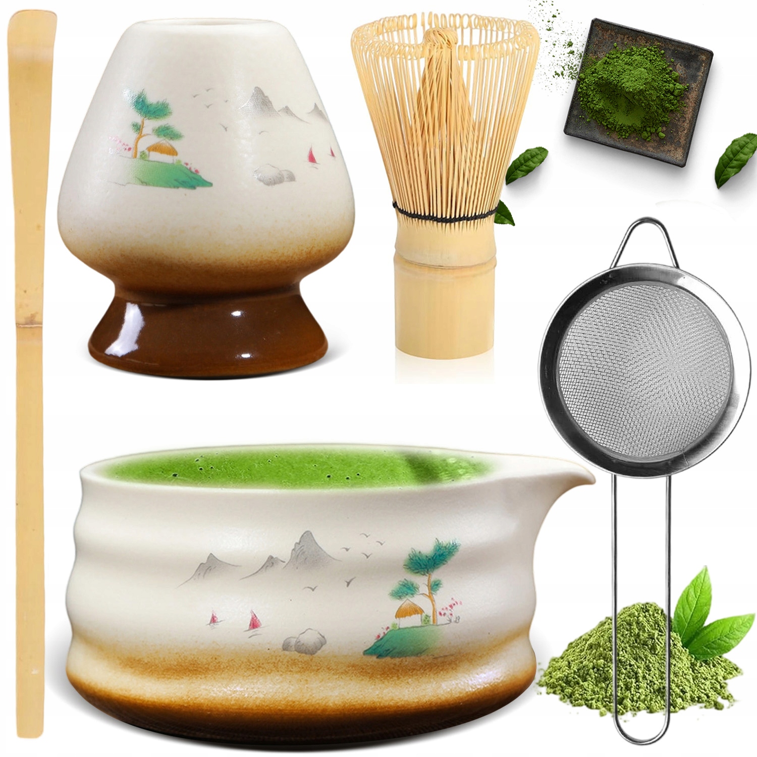 Levně Startovací Sada Pro Matcha Čaj Kompletní Sada Pro Matcha, Ručně Leštěná