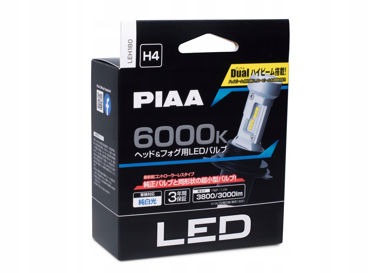 Piaa Gen4 Led náhrady autožiaroviek H4 s teplotou svetla 6000K