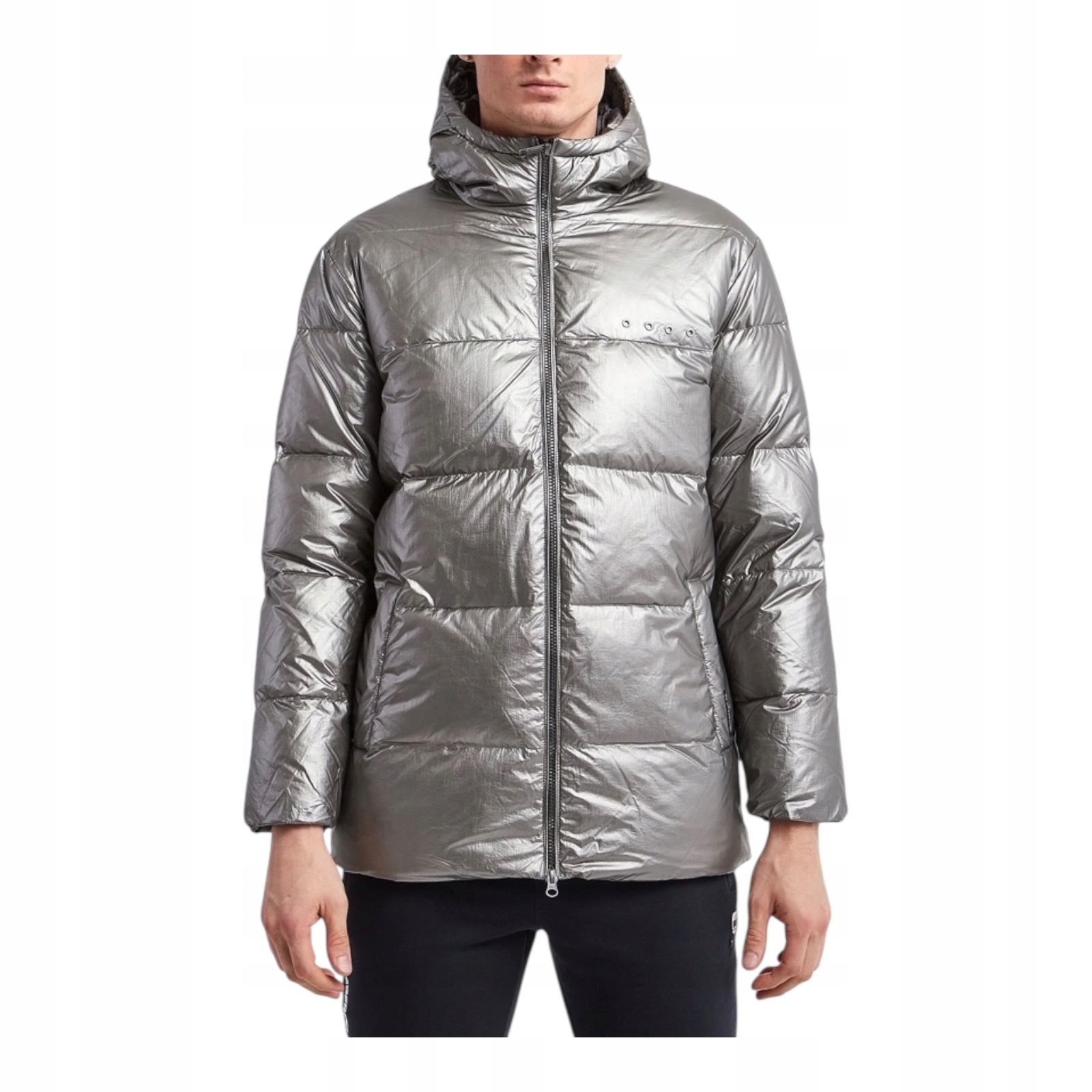 Pánská péřová bunda La Martina UMO013 PA105 Stříbrná, velikost M