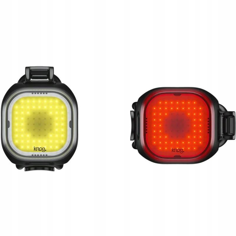 Knog Světla Blinder Mini Square Twinpack sada přední 50 lm zadní 30 lm nabi