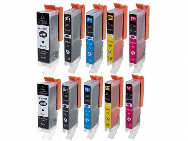 

10x Tuszy do Canon Pixma MG5750 G6850 MG7750 PG570