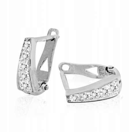 

Srebrne Kolczyki Z Cyrkoniami Srebro 925 Okazj