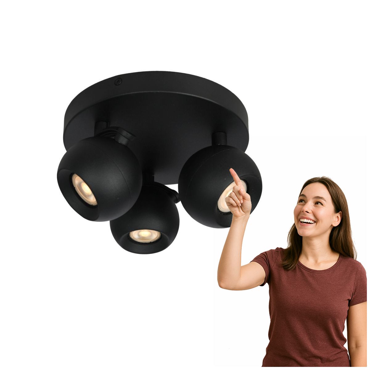 Lampa spot reflektor Lafin SPL-45379-3R-BK Italux