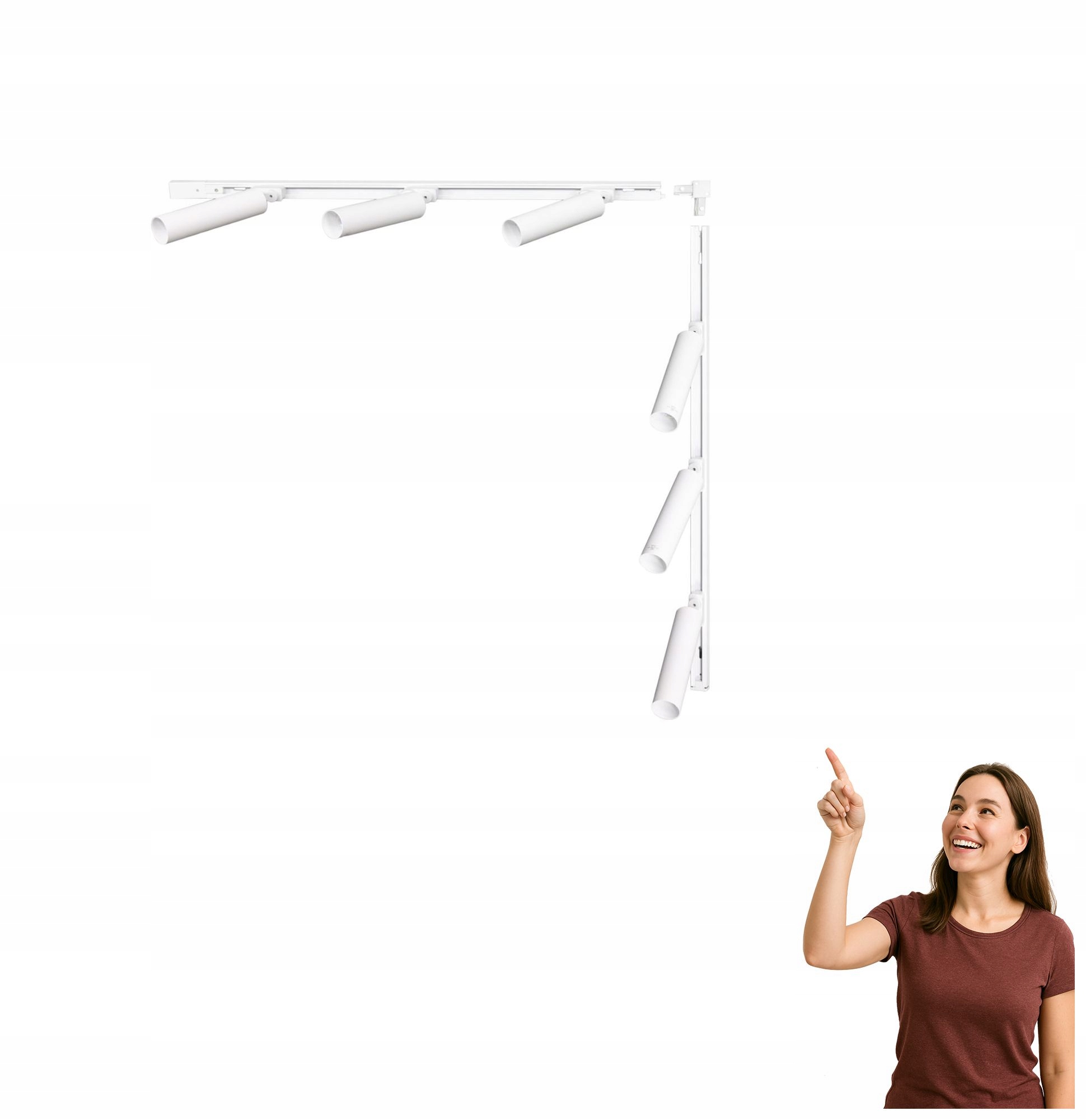 Koľajnicový set L biely 1x1 m s 1-fázovými reflektormi 3578 Zuma Line