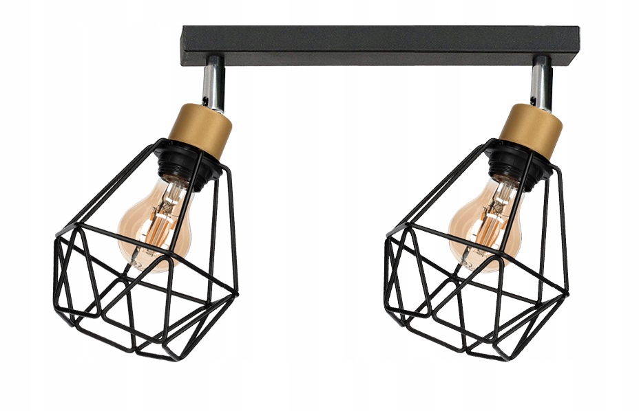 Lampa sufitowa Diamond Gold 2 loft żyrandol led lampy plafon wisząca