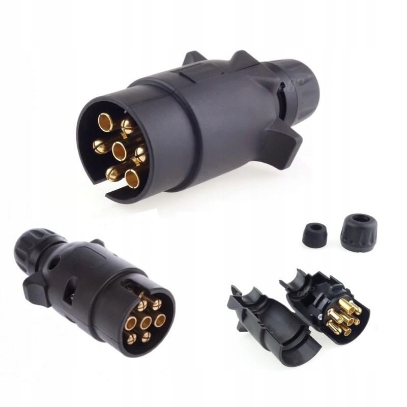 

Wtyczka Przyczepki 7 Pin 12V Plastikowa Z Nakrętką