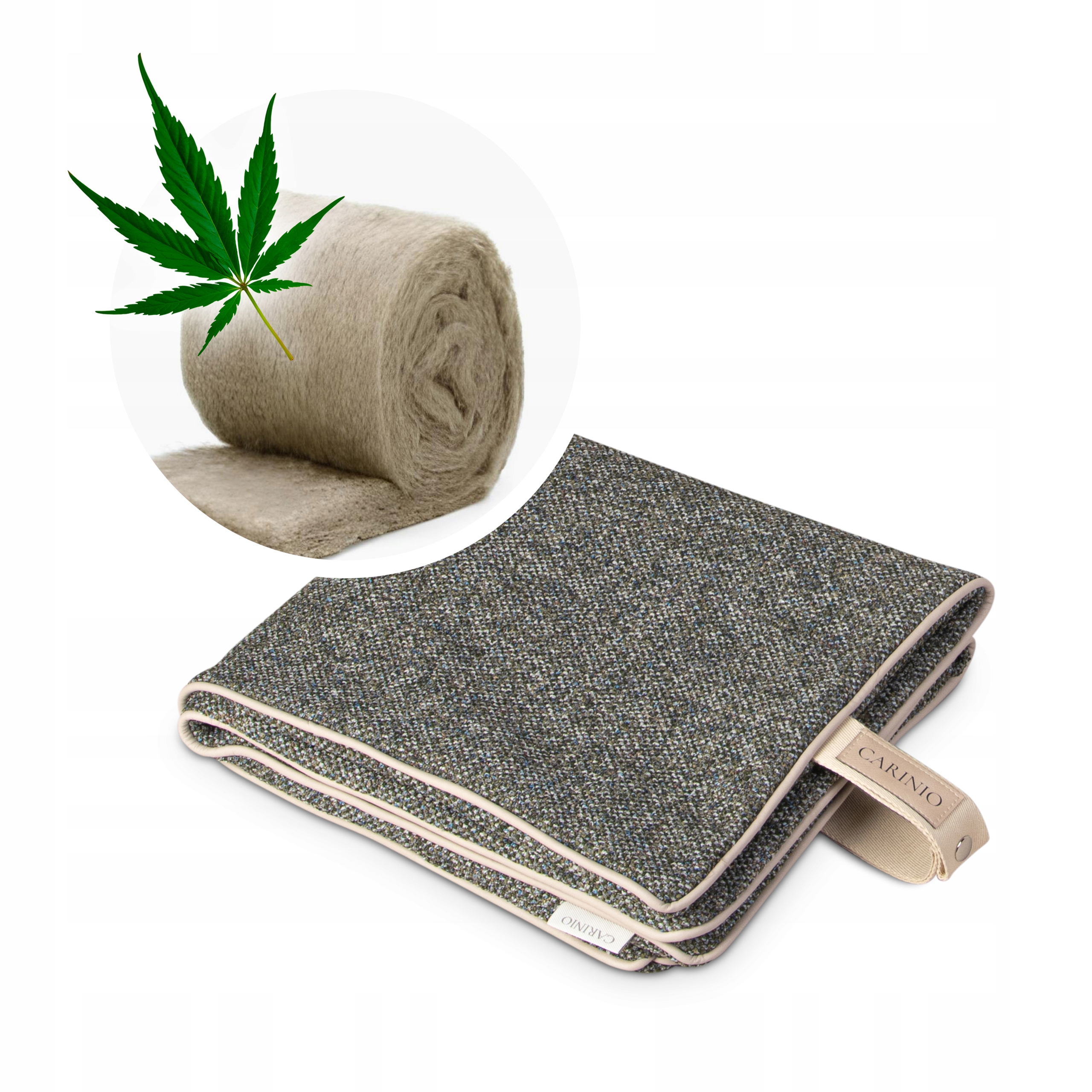 Levně Podložka pro psa a kočku Nap Hemp Carinio přírodní z konopné netkané textilie, měkká