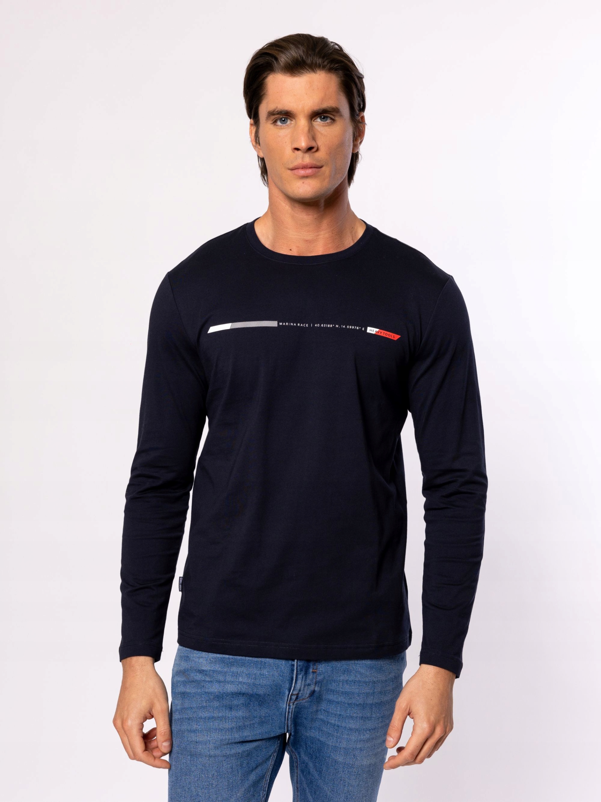 Tričko mikina s dlouhým Mikina Heavy Tools Choice, tmavě modrá, M