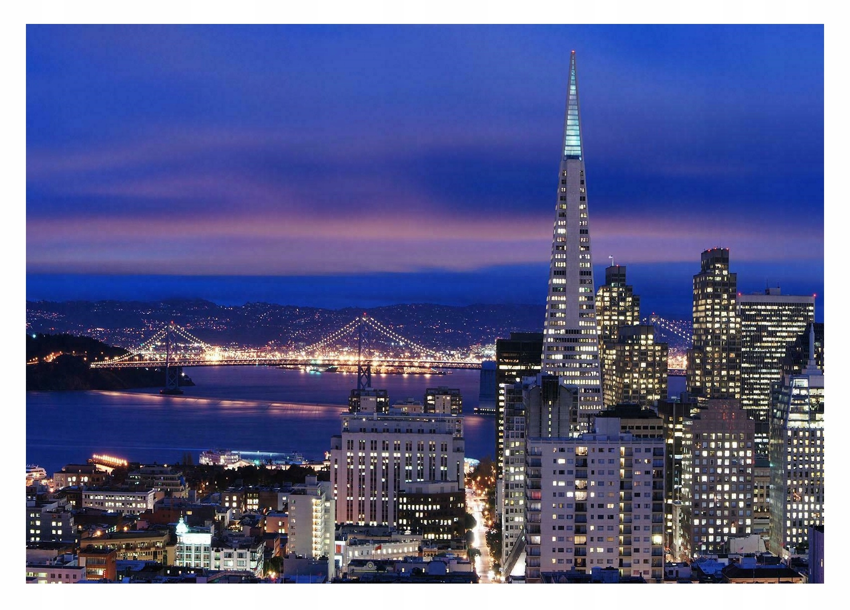 Fototapeta Město V Noci Most San Francisco 416x254