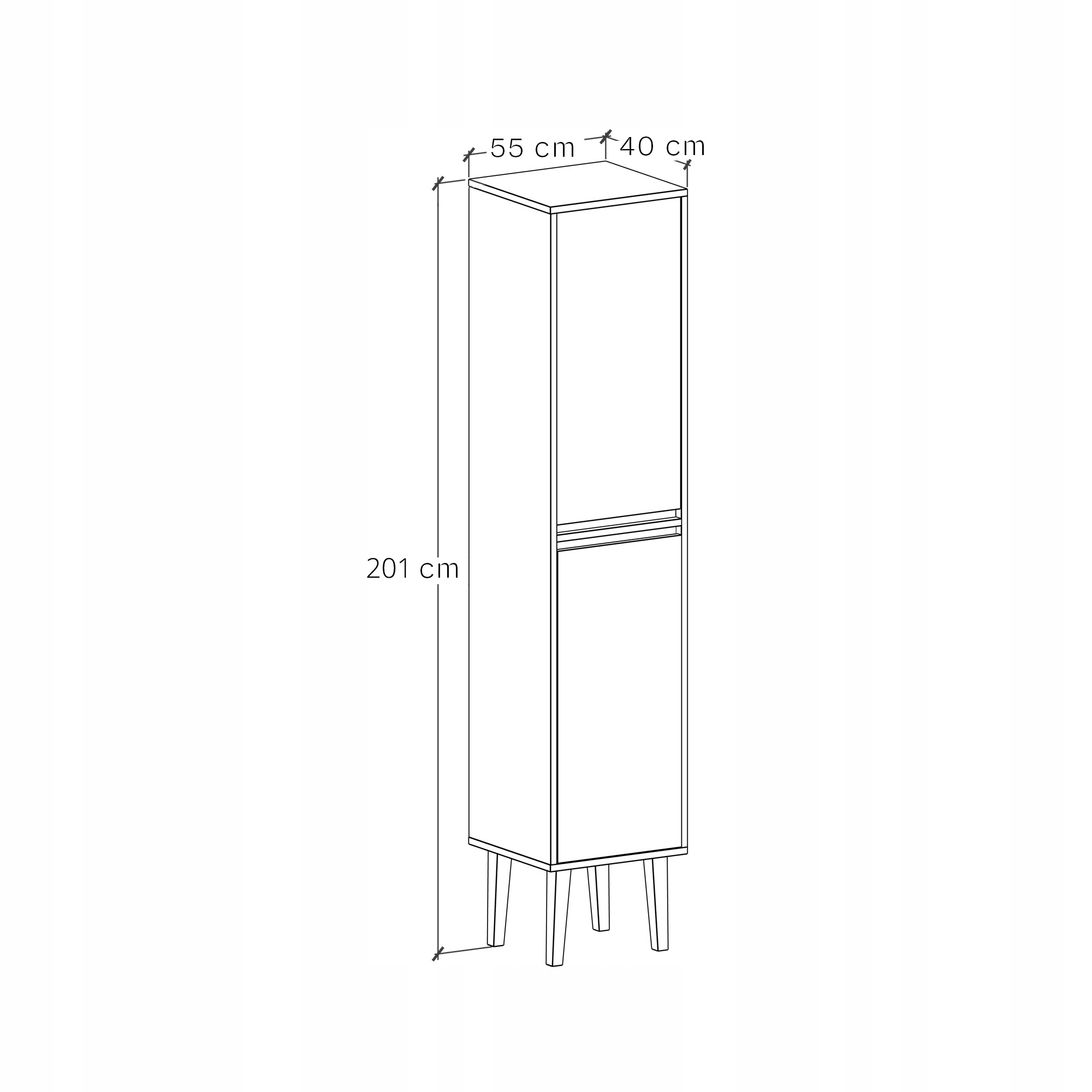 SŁUPEK SZAFKA REGAŁ DO ŁAZIENKI FS2 55CM FENRIS Liczba szuflad 0