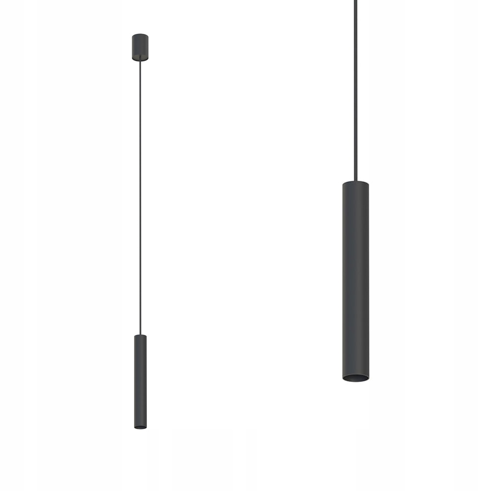 Závěsná lampa Fourty M Černá, stínidlo, trubka do jídelny pro GU10 Nowodvorski